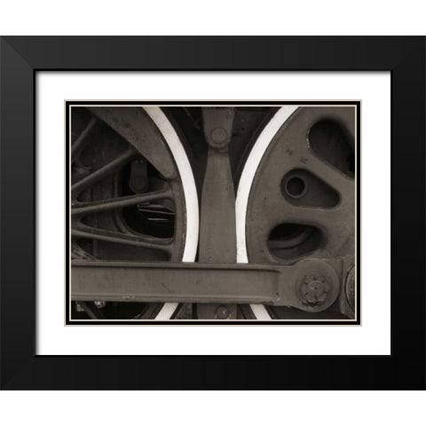 Train III Black Modern Wood Framed Art Print with Double Matting by Christensen, Jim