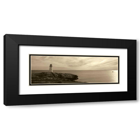 Lighthouse III Black Modern Wood Framed Art Print with Double Matting by Christensen, Jim