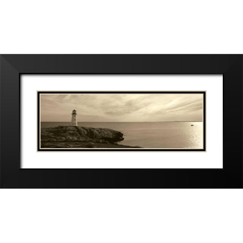 Lighthouse III Black Modern Wood Framed Art Print with Double Matting by Christensen, Jim