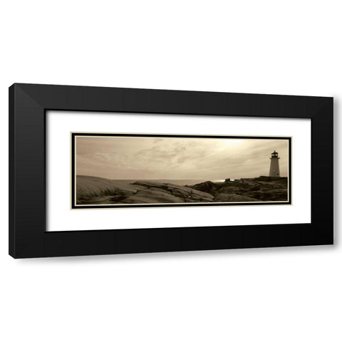 Lighthouse IV Black Modern Wood Framed Art Print with Double Matting by Christensen, Jim