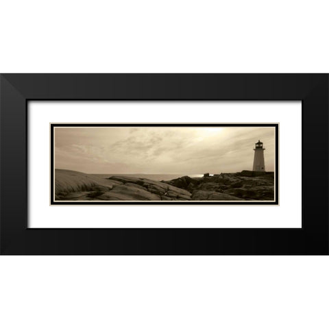Lighthouse IV Black Modern Wood Framed Art Print with Double Matting by Christensen, Jim
