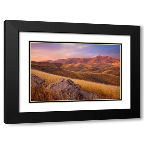 Summer Autumn Black Modern Wood Framed Art Print with Double Matting by Geistweite, Mark