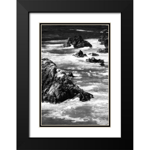 Garrapata Highlands 6 BW Black Modern Wood Framed Art Print with Double Matting by Hausenflock, Alan