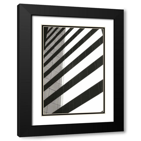 Geometric I Black Modern Wood Framed Art Print with Double Matting by Hausenflock, Alan