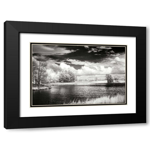Shearon Lake II Black Modern Wood Framed Art Print with Double Matting by Hausenflock, Alan