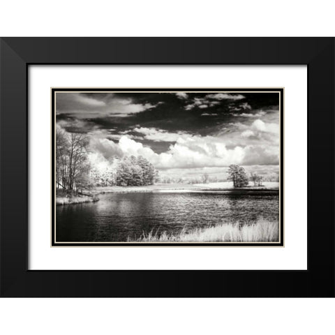 Shearon Lake II Black Modern Wood Framed Art Print with Double Matting by Hausenflock, Alan