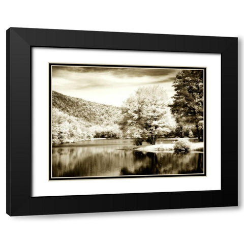 Mountain Lake I Black Modern Wood Framed Art Print with Double Matting by Hausenflock, Alan