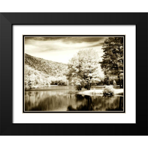 Mountain Lake I Black Modern Wood Framed Art Print with Double Matting by Hausenflock, Alan