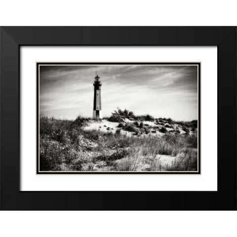 Cape Henry Light V Black Modern Wood Framed Art Print with Double Matting by Hausenflock, Alan