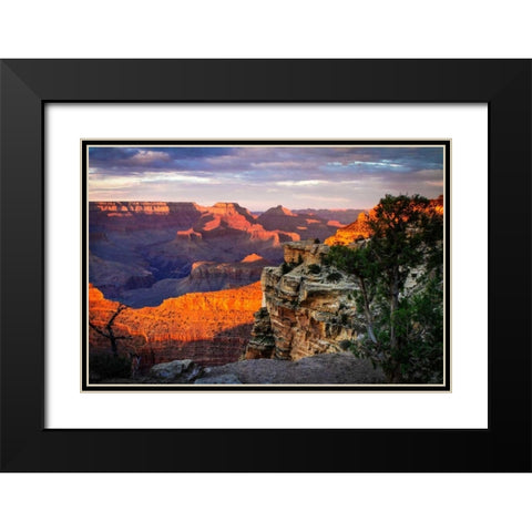 Mather Point Sunset I Black Modern Wood Framed Art Print with Double Matting by Hausenflock, Alan