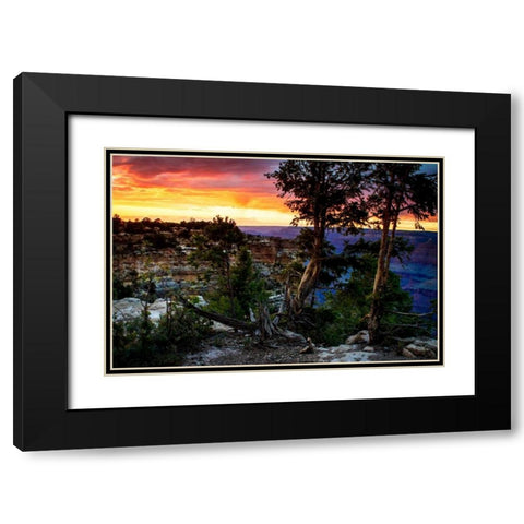 Mather Point Sunset II Black Modern Wood Framed Art Print with Double Matting by Hausenflock, Alan
