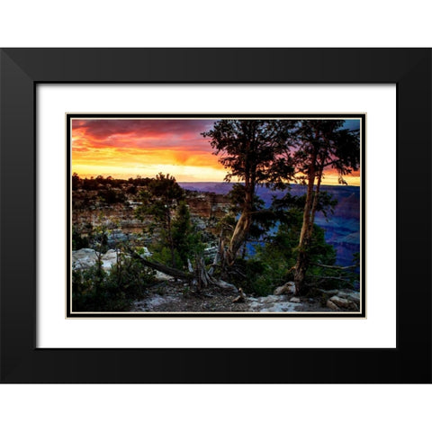 Mather Point Sunset II Black Modern Wood Framed Art Print with Double Matting by Hausenflock, Alan