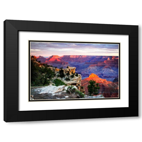 Mather Point Sunset III Black Modern Wood Framed Art Print with Double Matting by Hausenflock, Alan
