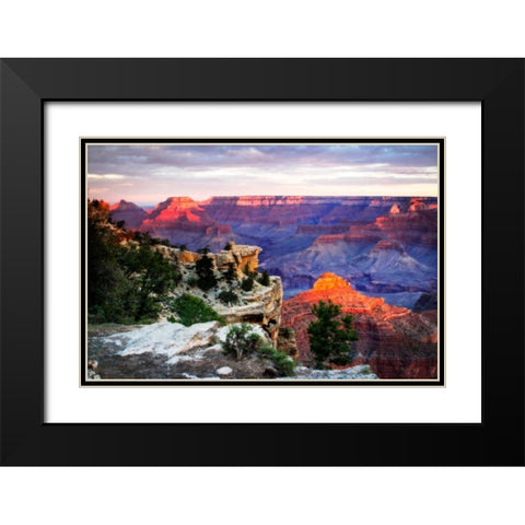 Mather Point Sunset III Black Modern Wood Framed Art Print with Double Matting by Hausenflock, Alan