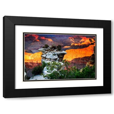 Mather Point Sunset IV Black Modern Wood Framed Art Print with Double Matting by Hausenflock, Alan