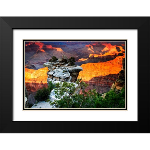Mather Point Sunset IV Black Modern Wood Framed Art Print with Double Matting by Hausenflock, Alan
