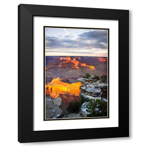 Mather Point Sunset VI Black Modern Wood Framed Art Print with Double Matting by Hausenflock, Alan