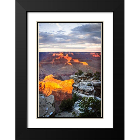Mather Point Sunset VI Black Modern Wood Framed Art Print with Double Matting by Hausenflock, Alan