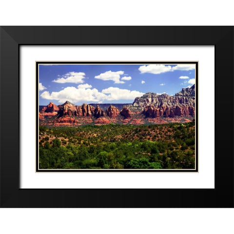 Red Rock Canyon I Black Modern Wood Framed Art Print with Double Matting by Hausenflock, Alan