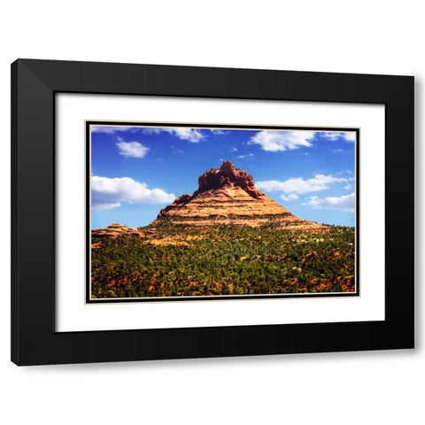 Silent Monolith II Black Modern Wood Framed Art Print with Double Matting by Hausenflock, Alan