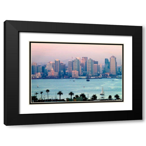 San Diego Sunset II Black Modern Wood Framed Art Print with Double Matting by Hausenflock, Alan