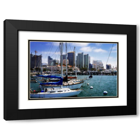 San Diego Que I Black Modern Wood Framed Art Print with Double Matting by Hausenflock, Alan