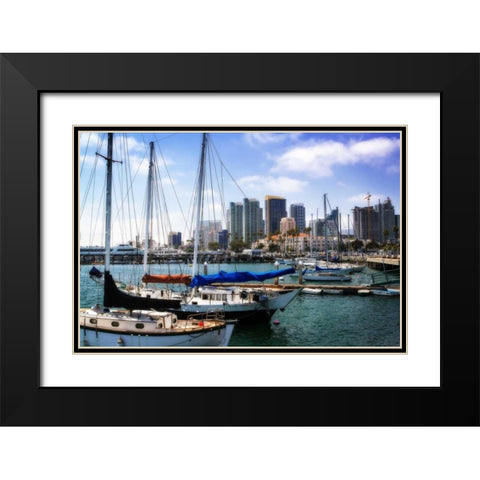 San Diego Que II Black Modern Wood Framed Art Print with Double Matting by Hausenflock, Alan