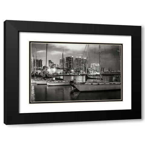 City Lights IV Black Modern Wood Framed Art Print with Double Matting by Hausenflock, Alan