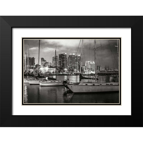 City Lights IV Black Modern Wood Framed Art Print with Double Matting by Hausenflock, Alan