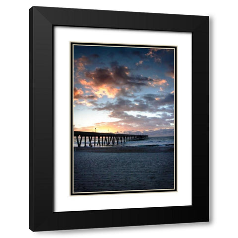 Mercers Pier IV Black Modern Wood Framed Art Print with Double Matting by Hausenflock, Alan