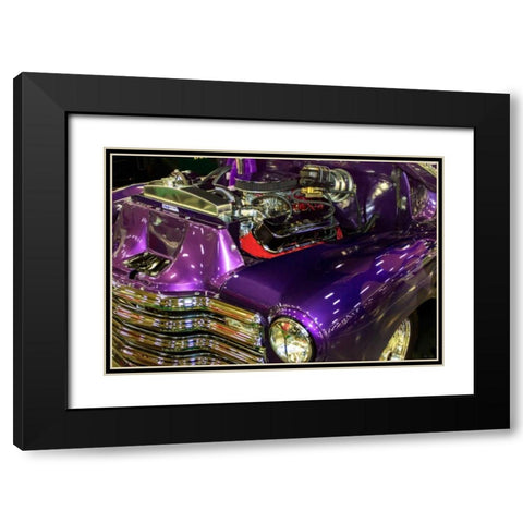 Purple Flamer I Black Modern Wood Framed Art Print with Double Matting by Hausenflock, Alan