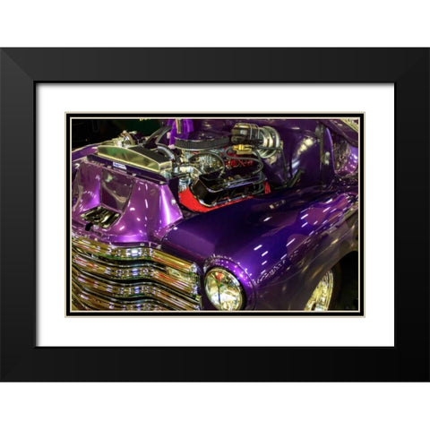 Purple Flamer I Black Modern Wood Framed Art Print with Double Matting by Hausenflock, Alan