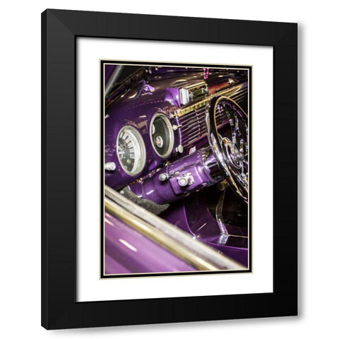 Purple Flamer II Black Modern Wood Framed Art Print with Double Matting by Hausenflock, Alan