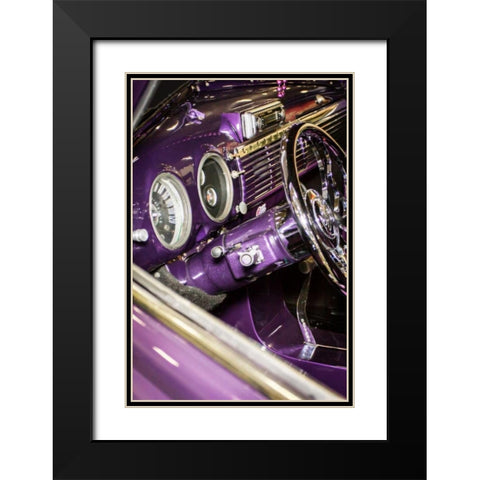 Purple Flamer II Black Modern Wood Framed Art Print with Double Matting by Hausenflock, Alan