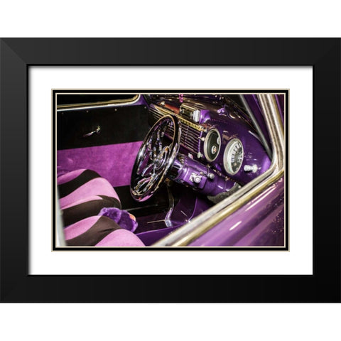Purple Flamer III Black Modern Wood Framed Art Print with Double Matting by Hausenflock, Alan
