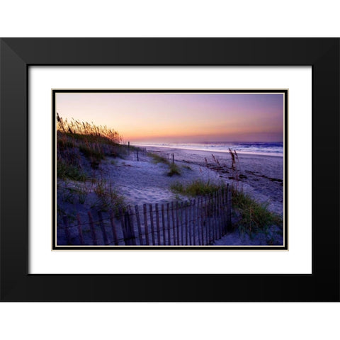 Lavender Beach II Black Modern Wood Framed Art Print with Double Matting by Hausenflock, Alan
