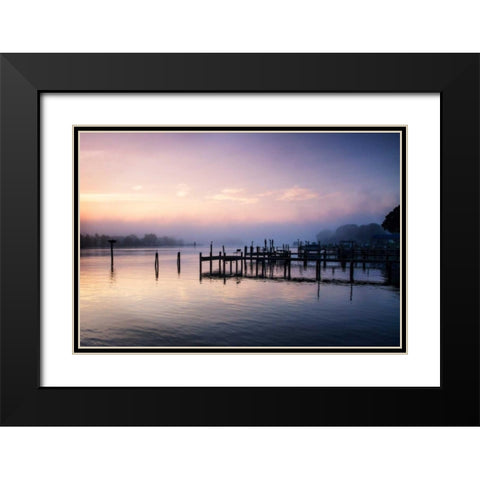 Neale Sound Sunrise III Black Modern Wood Framed Art Print with Double Matting by Hausenflock, Alan