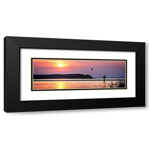 Potomac Sunset II Black Modern Wood Framed Art Print with Double Matting by Hausenflock, Alan