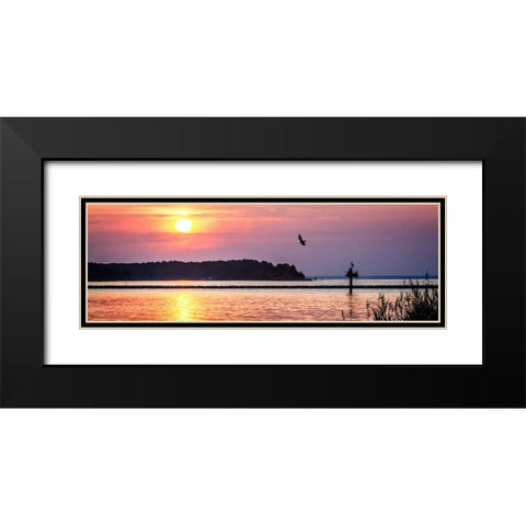 Potomac Sunset II Black Modern Wood Framed Art Print with Double Matting by Hausenflock, Alan