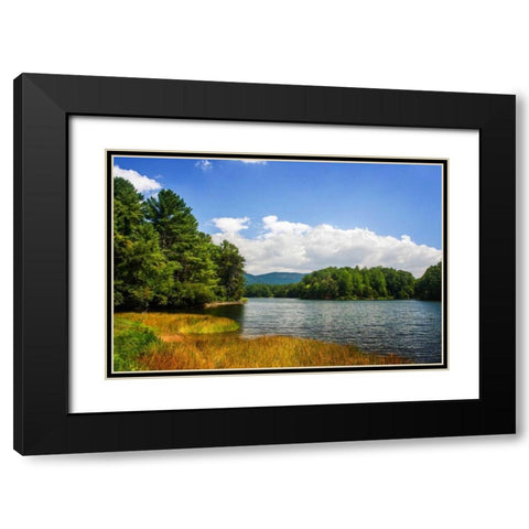 Mountain Lake I Black Modern Wood Framed Art Print with Double Matting by Hausenflock, Alan
