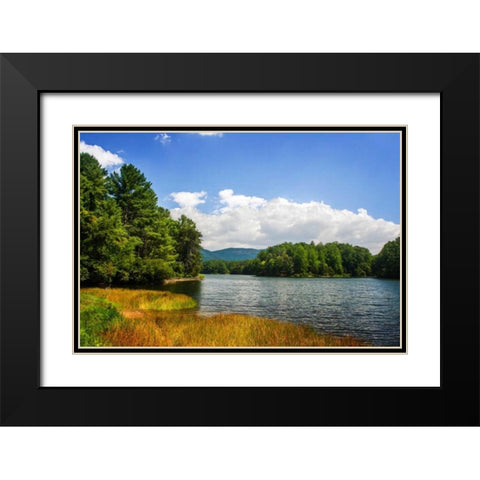 Mountain Lake I Black Modern Wood Framed Art Print with Double Matting by Hausenflock, Alan
