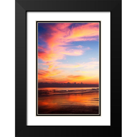 Red Sunrise I Black Modern Wood Framed Art Print with Double Matting by Hausenflock, Alan