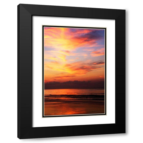 Red Sunrise II Black Modern Wood Framed Art Print with Double Matting by Hausenflock, Alan