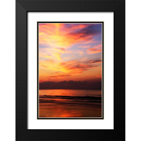 Red Sunrise II Black Modern Wood Framed Art Print with Double Matting by Hausenflock, Alan