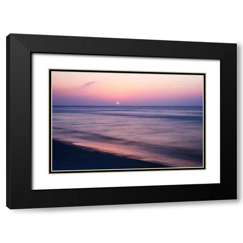 Pink Sun in Lavender Haze Black Modern Wood Framed Art Print with Double Matting by Hausenflock, Alan