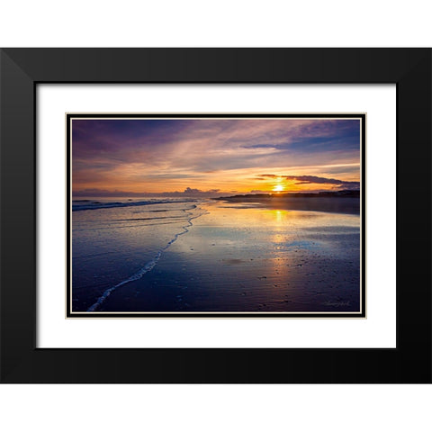 Atlantic Beach Sunrise Black Modern Wood Framed Art Print with Double Matting by Hausenflock, Alan
