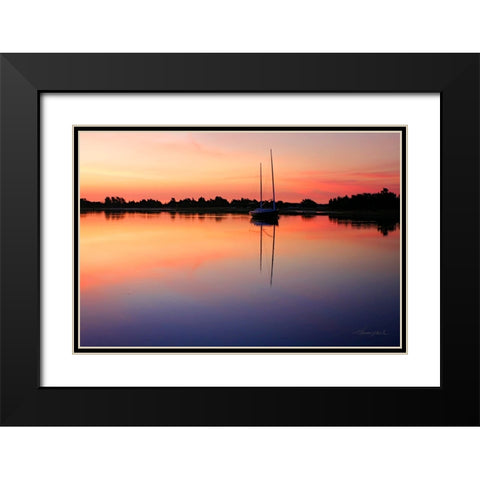 New Day Dawning Black Modern Wood Framed Art Print with Double Matting by Hausenflock, Alan