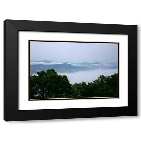 Serene Countryside II Black Modern Wood Framed Art Print with Double Matting by Hausenflock, Alan