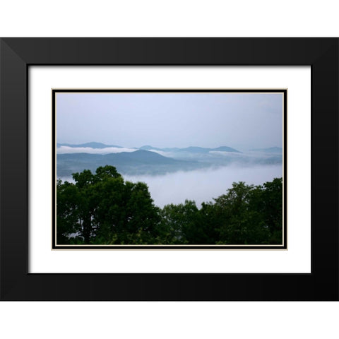 Serene Countryside II Black Modern Wood Framed Art Print with Double Matting by Hausenflock, Alan