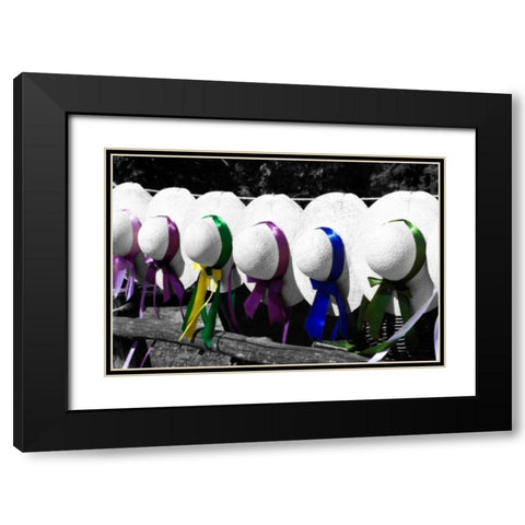 Fancy Hats I Black Modern Wood Framed Art Print with Double Matting by Hausenflock, Alan
